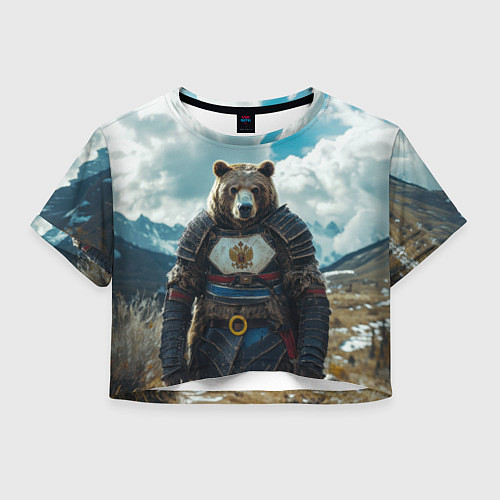 Женский топ Воин русский медведь / 3D-принт – фото 1