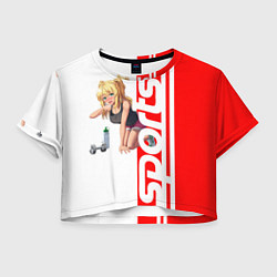 Женский топ Sports girl anime