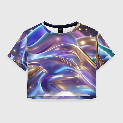 Женский топ Волны космические / 3D-принт – фото 1