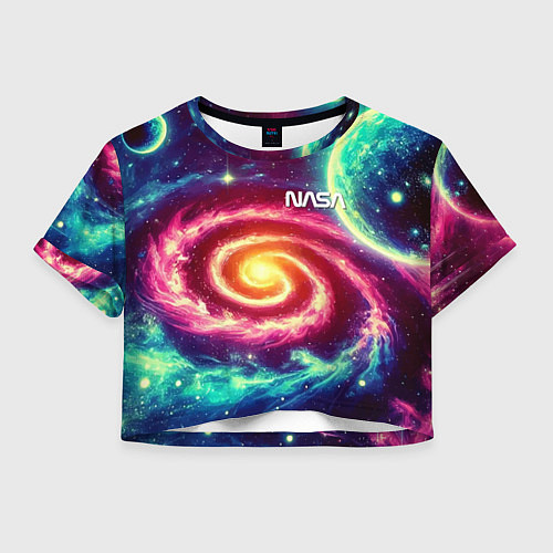 Женский топ Spiral galaxy - neon glow / 3D-принт – фото 1