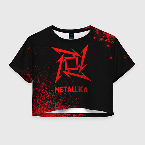 Женский топ Metallica - red gradient / 3D-принт – фото 1