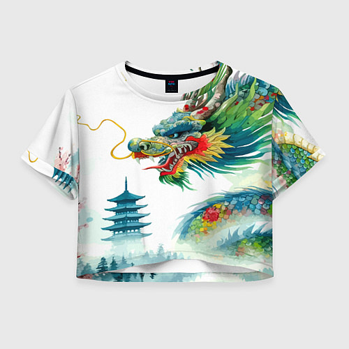 Женский топ Japanese watercolor dragon - art / 3D-принт – фото 1