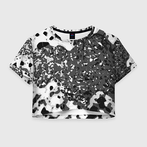 Женский топ Чёрно-белая абстракция / 3D-принт – фото 1
