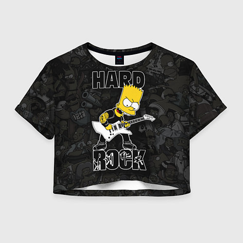 Женский топ Hard Rock барт симпсон / 3D-принт – фото 1