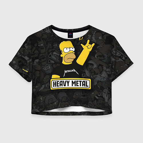 Женский топ Heavy metal Гомер симпсон / 3D-принт – фото 1