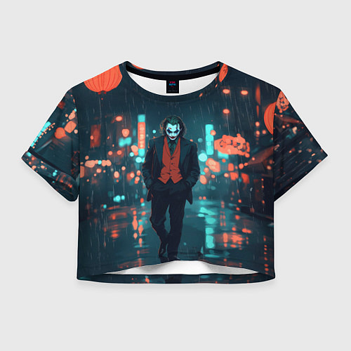 Женский топ Грустный Джокер под дождем / 3D-принт – фото 1