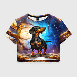 Женский топ Такса в космосе