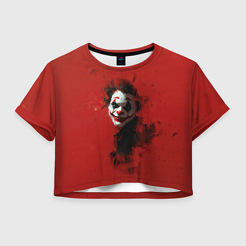 Женский топ Джокер в красном фоне / 3D-принт – фото 1
