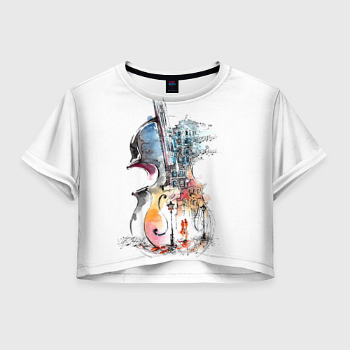 Женский топ Скрипка / 3D-принт – фото 1