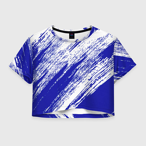 Женский топ The color is white and blue / 3D-принт – фото 1