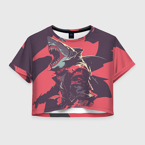 Женский топ Орущая акула / 3D-принт – фото 1