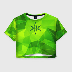 Футболка 3D укороченная женская Bring Me the Horizon green poly, цвет: 3D-принт