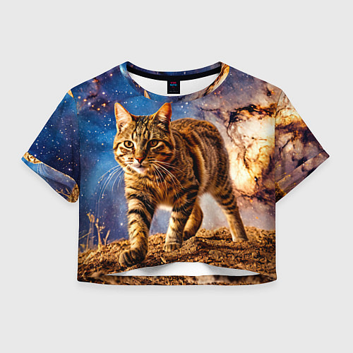 Женский топ Пиксибоб в космосе / 3D-принт – фото 1