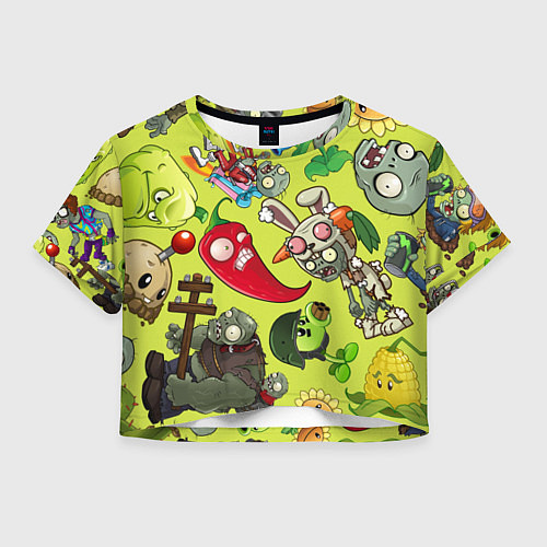 Женский топ Растения против зомби с героями / 3D-принт – фото 1