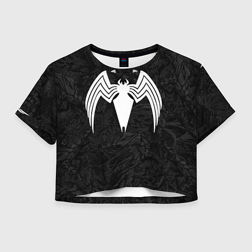 Женский топ Знак венома с текстурой симбиота / 3D-принт – фото 1