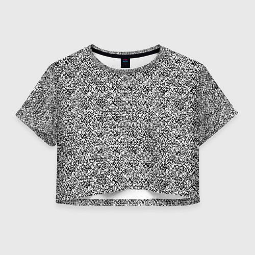 Женский топ Чёрно-белый текстурный / 3D-принт – фото 1