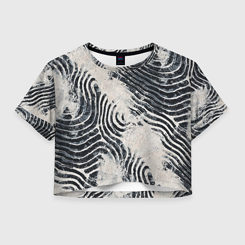 Женский топ Текстура гранж - абстрактные линии / 3D-принт – фото 1