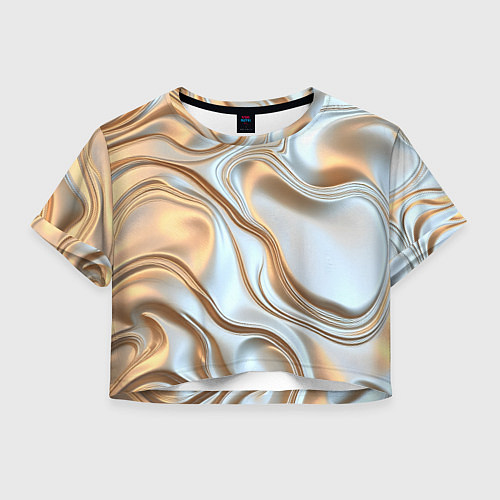 Женский топ Жидкое белое золото / 3D-принт – фото 1