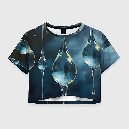 Женский топ Люди в каплях / 3D-принт – фото 1