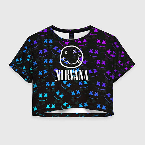 Женский топ Nirvana x marshmello neon / 3D-принт – фото 1