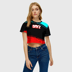 Футболка 3D укороченная женская Dayz neon color, цвет: 3D-принт — фото 2