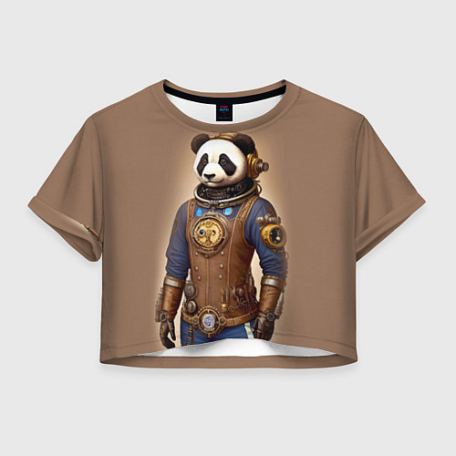 Женский топ Крутой панда в стиле стимпанк / 3D-принт – фото 1