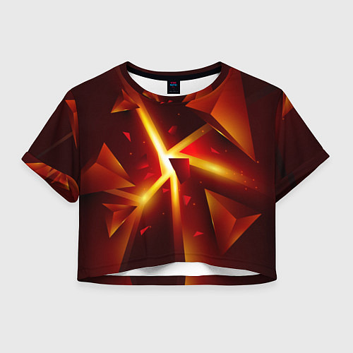 Женский топ Трехмерный взрыв неоновых плит абстракция / 3D-принт – фото 1