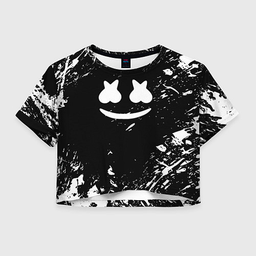 Женский топ Marshmello брызги красок / 3D-принт – фото 1