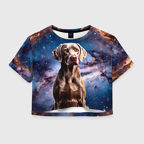 Женский топ Веймаранер в космосе / 3D-принт – фото 1