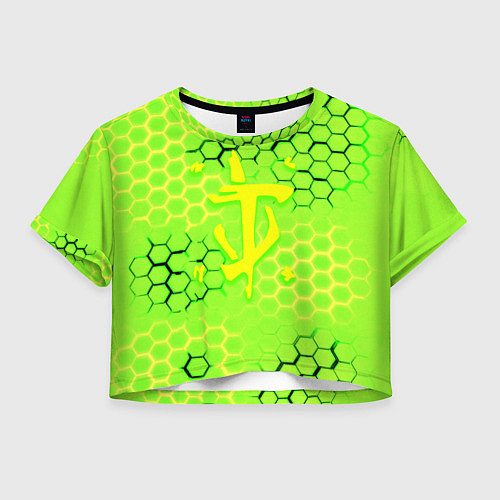 Женский топ Doom кислотные соты лого / 3D-принт – фото 1