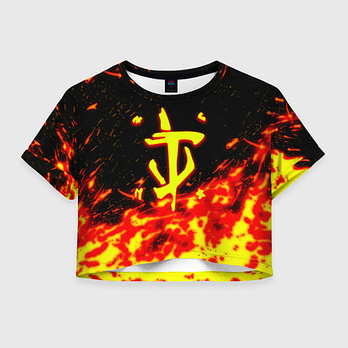Женский топ Doom огненное лого / 3D-принт – фото 1