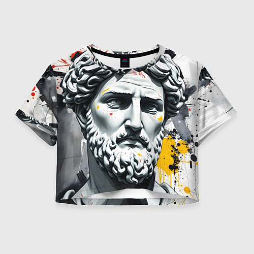 Женский топ Античный портрет и краска / 3D-принт – фото 1