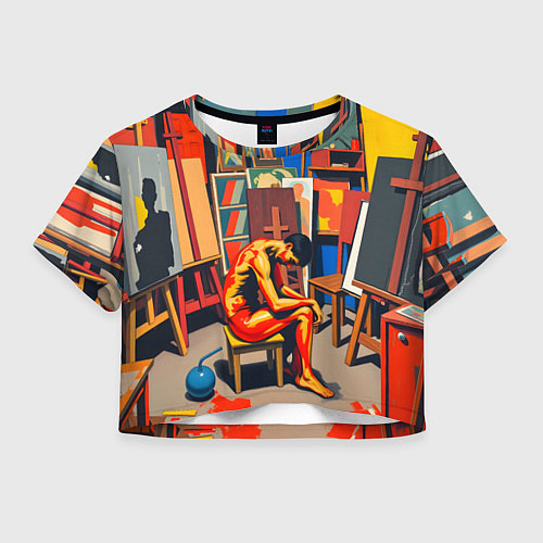 Женский топ Художник в мастерской / 3D-принт – фото 1