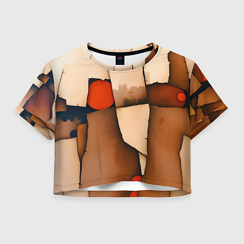 Женский топ Фрагментированная композиция / 3D-принт – фото 1