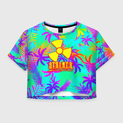 Футболка 3D укороченная женская Stalker тропики из гта, цвет: 3D-принт