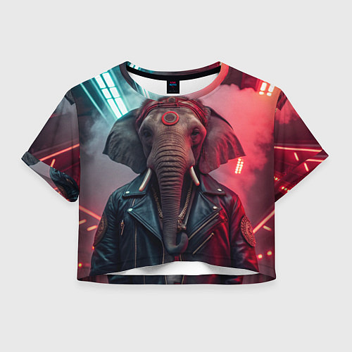 Женский топ Cyberpunk elephant / 3D-принт – фото 1
