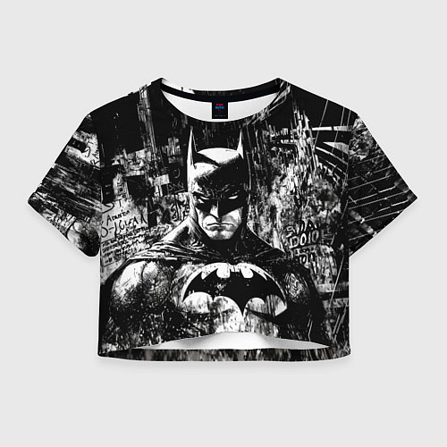 Женский топ Бэтмен черно-белый стиль / 3D-принт – фото 1