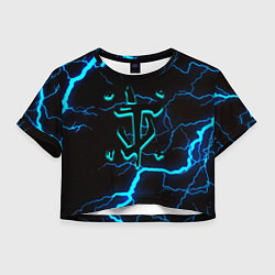 Женский топ Doom молнии неоновые