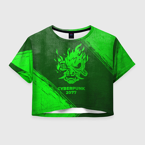 Женский топ Cyberpunk 2077 - green gradient / 3D-принт – фото 1