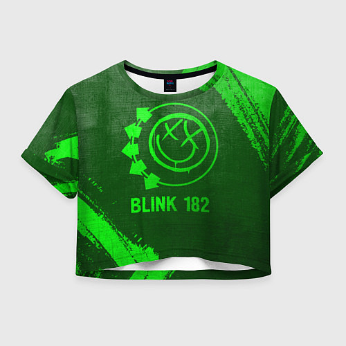 Женский топ Blink 182 - green gradient / 3D-принт – фото 1