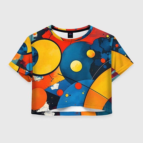Женский топ Динамичный красочный паттерн / 3D-принт – фото 1