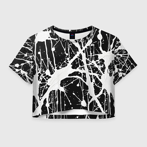 Женский топ Брызги белой краски / 3D-принт – фото 1
