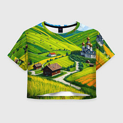 Женский топ Русская душа и поле