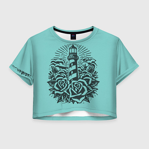 Женский топ Маяк и розы / 3D-принт – фото 1