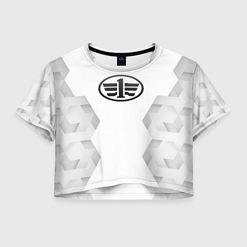 Женский топ FAW white poly / 3D-принт – фото 1