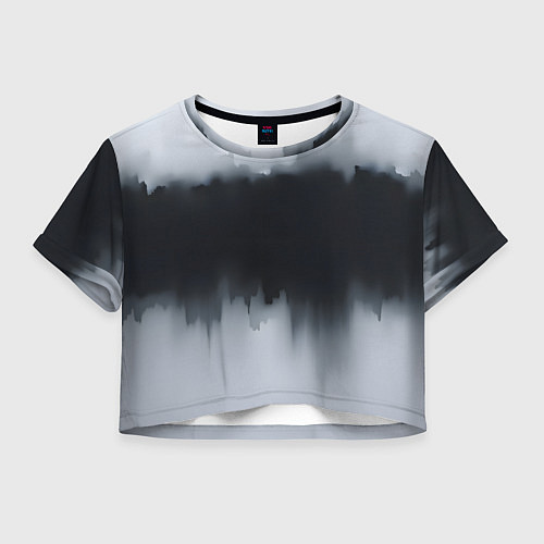 Женский топ Разводы черной краски / 3D-принт – фото 1