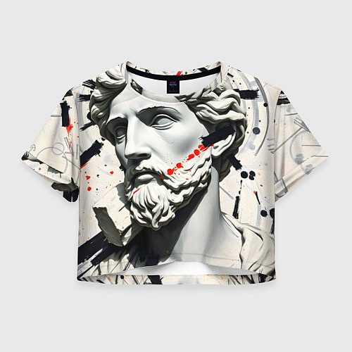 Женский топ Античный портрет зарисовки / 3D-принт – фото 1