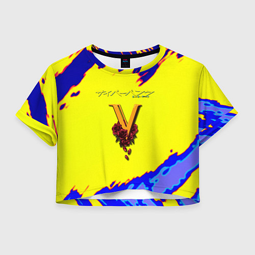 Женский топ Cyberpunk краски неоновые / 3D-принт – фото 1