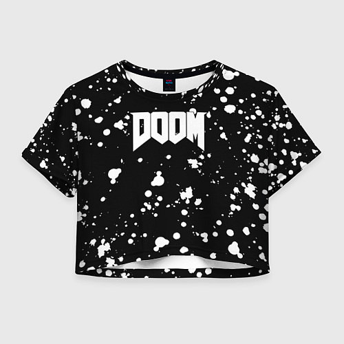 Женский топ Doom белые краски всплеск / 3D-принт – фото 1