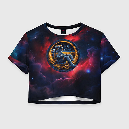 Женский топ Космонавт сидит в луне / 3D-принт – фото 1